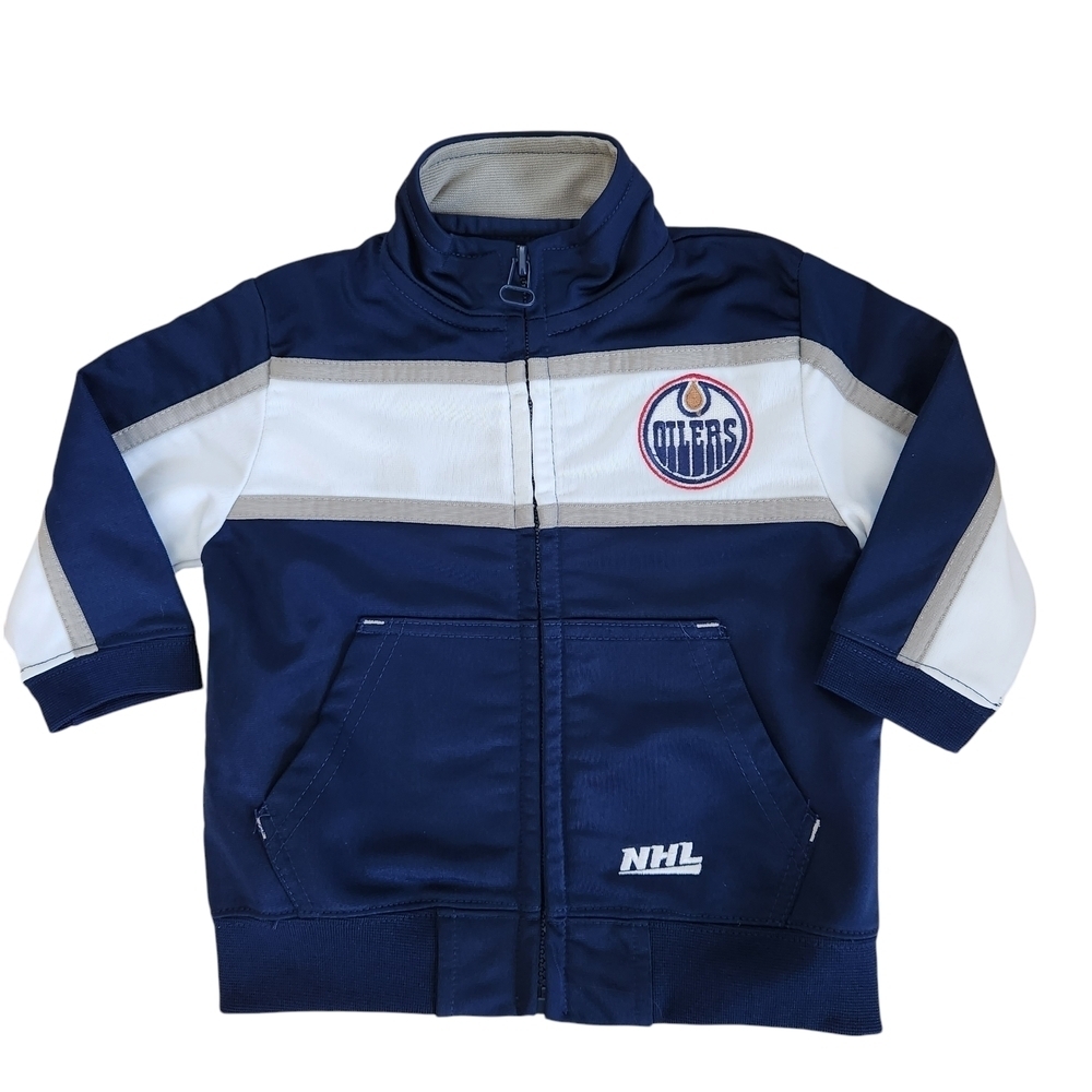 NHL Oilers Navy Blue  jacket